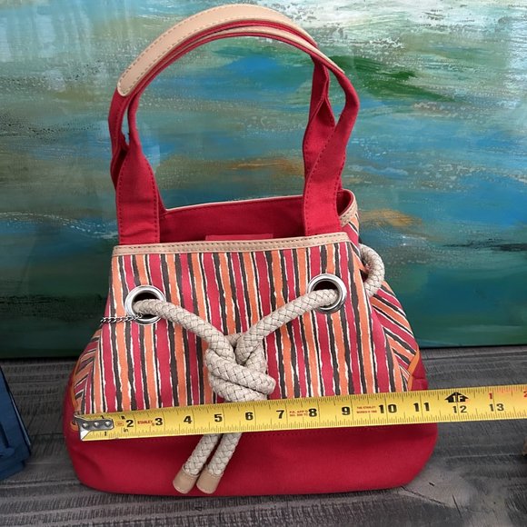 Red Purse Naturalizer Y2K Summer Purse /Boho Handbag / Beach Bag/ Red , … - Picture 11 of 13